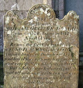 William Galt’s headstone, Kilbride graveyard